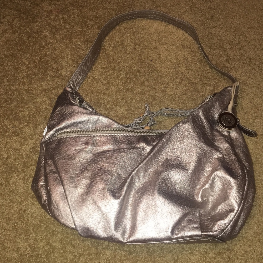 The Sak pewter leather shoulder bag